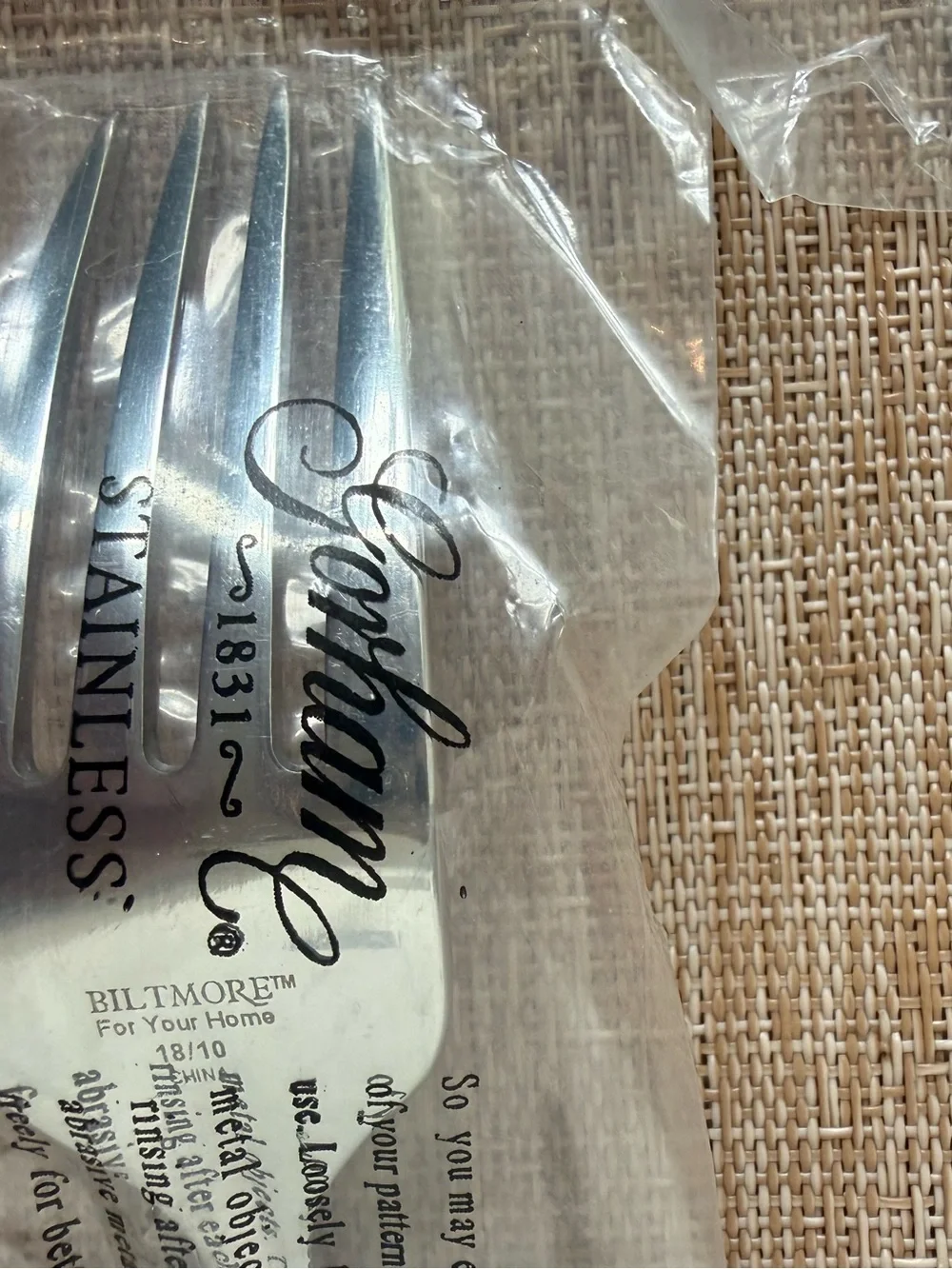 Biltmore gorham  stainless flatware dinner forks 18/10 Design retired